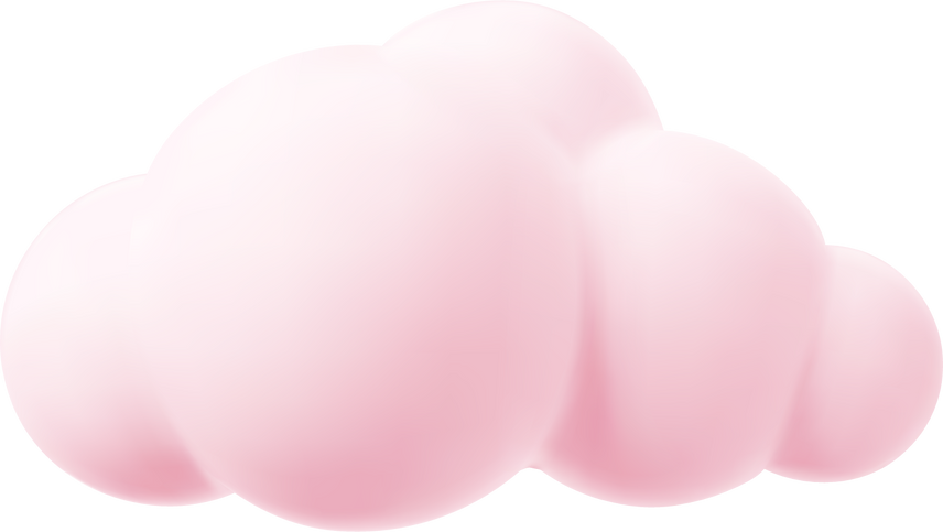 3D Pink Cloud Illustration