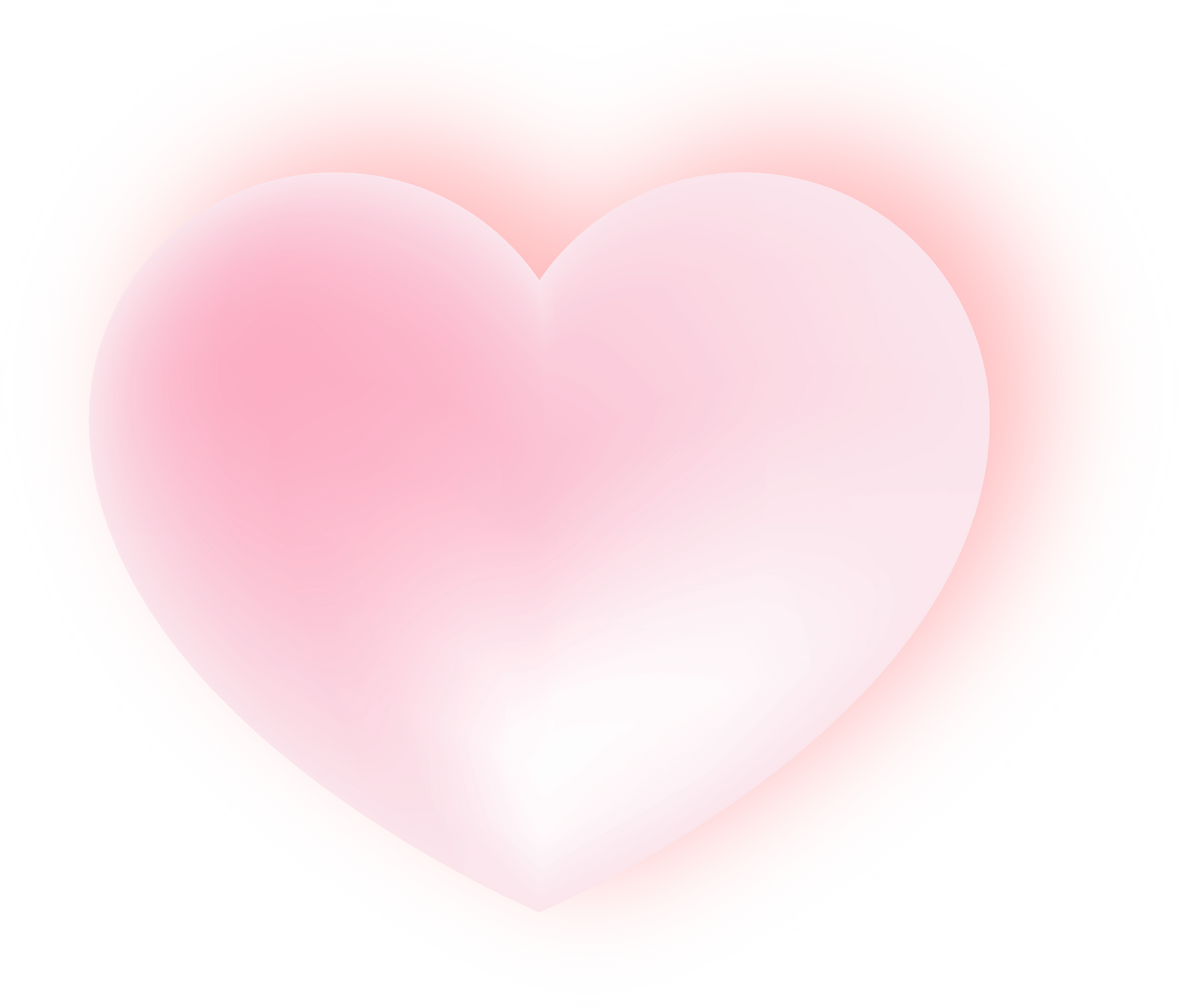 pink heart love 3d